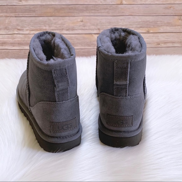 UGG Classic Mini Stud II Charcoal Boots - Picture 6 of 9